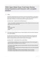 PADI, Open Water Diver, Final Exam Review Actual Questions and Answers with complete solution