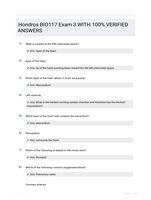 Hondros BIO117 Exam 3 WITH 100%  VERIFIED ANSWERS