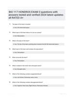 BIO 117 HONDROS EXAM 3 questions with answers tested and verified 2024 latest updates all RATED A+