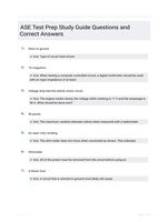 ASE Test Prep Study Guide Questions and Correct Answers