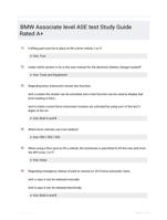 BMW Associate level ASE test Study Guide Rated A+