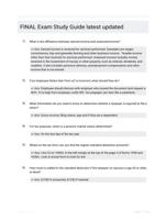 FINAL Exam Study Guide latest updated