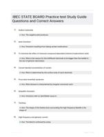 IBEC STATE BOARD Practice test Study Guide Questions and Correct Answers