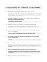 D199 Summary and Test Study Guide Rated A+