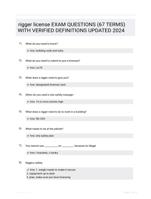 rigger license EXAM QUESTIONS (67 TERMS) WITH VERIFIED DEFINITIONS UPDATED 2024