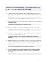 Health assessment exam 1 practice questions LATEST UPDATE NEW GRADED A+