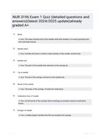 NUR 3196 Exam 1 Quiz (detailed questions and answers)(latest 2024/2025 update)already graded A+