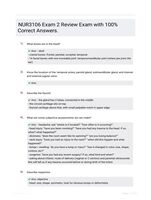 NUR3106 Exam 2 Review Exam with 100% Correct Answers.