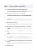 Level 1 Practice EXAM correct 100%