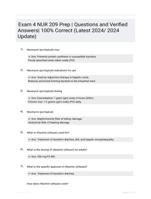 Exam 4 NUR 209 Prep | Questions and Verified Answers| 100% Correct (Latest 2024/ 2024 Update)