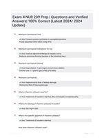 Exam 4 NUR 209 Prep | Questions and Verified Answers| 100% Correct (Latest 2024/ 2024 Update)