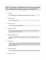 NSG 223 exam 4 questions with answers tested and verified 2024 latest updates all RATED A+