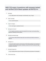 NSG 223 exam 4 questions with answers tested and verified 2024 latest updates all RATED A+