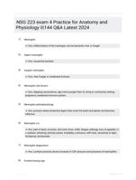 NSG 223 exam 4 Practice for Anatomy and Physiology II|144 Q&A Latest 2024