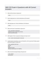 NSG 222 Exam 4 Questions with All Correct Answers