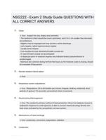 NSG222 - Exam 2 Study Guide QUESTIONS  WITH ALL CORRECT ANSWERS
