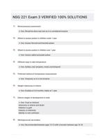 NSG 221 Exam 3 VERIFIED 100% SOLUTIONS