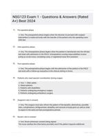NSG123 Exam 1 - Questions & Answers (Rated A+) Best 2024