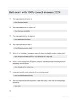 Belt exam with 100% correct answers 2024