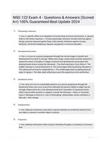 NSG 122 Exam 4 - Questions & Answers (Scored A+) 100% Guaranteed Best Update 2024