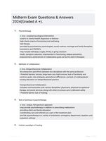Midterm Exam Questions & Answers 2024(Graded A +).