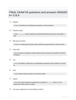 FINAL EXAM 93 questions and answers GRADED A+ Q & A