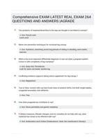 Comprehensive EXAM LATEST   REAL EXAM 264 QUESTIONS AND ANSWERS |AGRADE