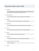 Final exam review correct 100%