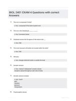 BIOL 2401 EXAM 4 Questions with correct Answers