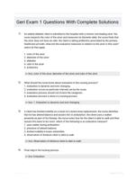 Geri Exam 1 Questions With Complete Solutions