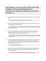 Geri Midterm exam prep 342 QUESTIONS AND CORRECT DETAILED ANSWERS WITH RATIONALES (VERIFIED ANSWERS) |ALREADY GRADED A+