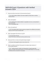NUR 426 Exam 3 Questions with Verified Answers 2024