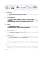 NSG 530 Exam 3 Questions and Answers 100% Verified 2024