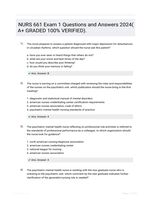 NURS 661 Exam 1 Questions and Answers 2024( A+ GRADED 100% VERIFIED).