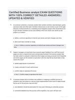 Certified Business analyst EXAM QUESTIONS WITH 100% CORRECT DETAILED ANSWERS | UPDATED & VERIFIED