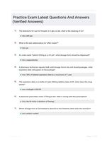 Practice Exam Latest   Questions And Answers (Verified Answers)