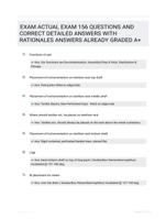 EXAM ACTUAL EXAM 156 QUESTIONS AND CORRECT DETAILED ANSWERS WITH RATIONALES ANSWERS ALREADY GRADED A+