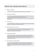 SNCOA Test 2 Study Guide Rated A+