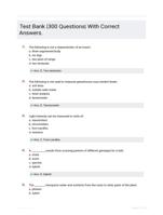 Test Bank |300 Questions| With Correct Answers.