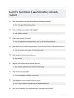 Austin's Test Bank 3-World History Already Passed