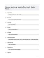 Human Anatomy- Muscle Test Study Guide Rated A+