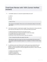 Final Exam Review with 100% Correct Verified Answers