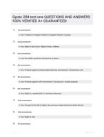 Gpstc 284 test one QUESTIONS AND ANSWERS 100% VERIFIED A+ GUARANTEED