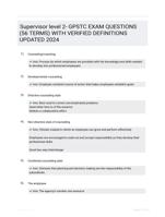 Supervisor level 2- GPSTC EXAM QUESTIONS (56 TERMS) WITH VERIFIED DEFINITIONS UPDATED 2024