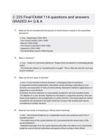 C 225 Final EXAM 114 questions and answers GRADED A+ Q & A