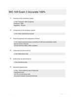 BIO 169 Exam 2 Accurate 100%