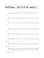BIO 169 Exam 1 QUESTIONS WITH ANSWER