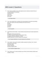 MDU exam 2 Questions