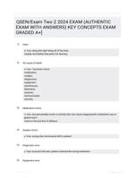 QSEN/Exam Two 2 2024 EXAM (AUTHENTIC EXAM WITH ANSWERS) KEY CONCEPTS EXAM GRADED A+]