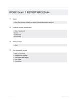 WOBC Exam 1 REVIEW GRDED A+